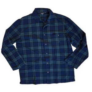 Nautica Black and Green Pajama Sleepwear Button Up Shirt!